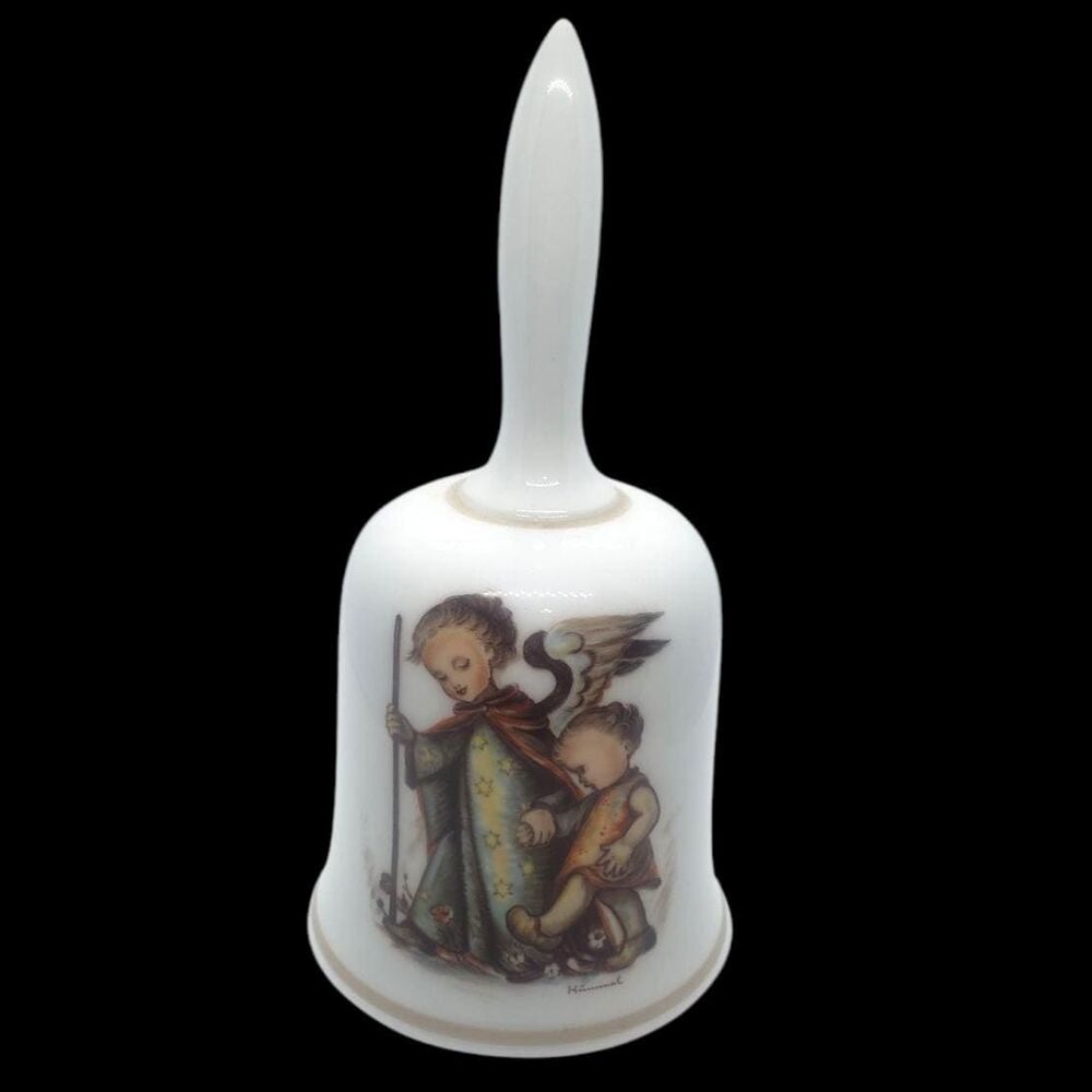 Sister Berta Hummel Christmas 1974 Porcelain Bell Schmid Bros Angel and Child 6"